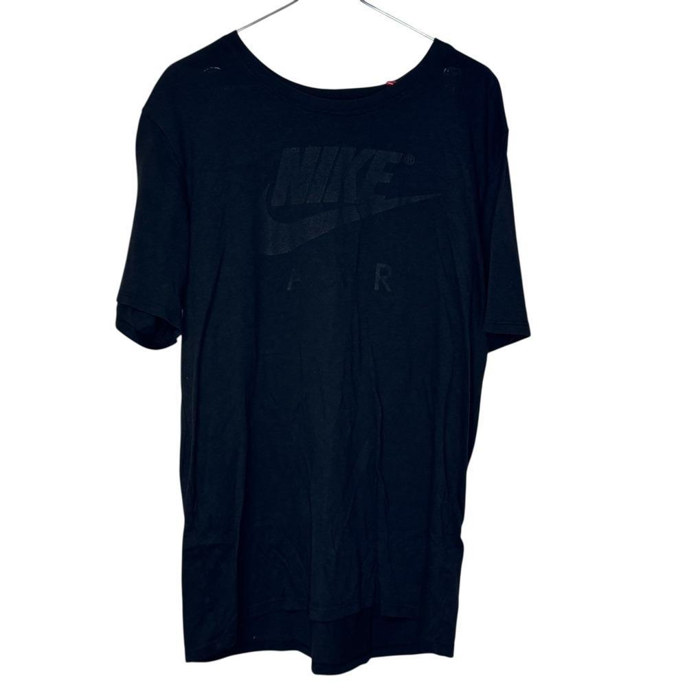 Nike Mens T-Shirt Swoosh Logo Athletic Cut Short Sleeve Pullover Black Large